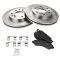 05-09 GM Full Size Truck (w/Rear Drum) Premium Posi Metallic Front Brake Pad & Rotor Set