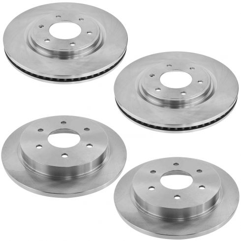Front Rear Disc Rotors /& Ceramic Brake Pads For Nissan Xterra