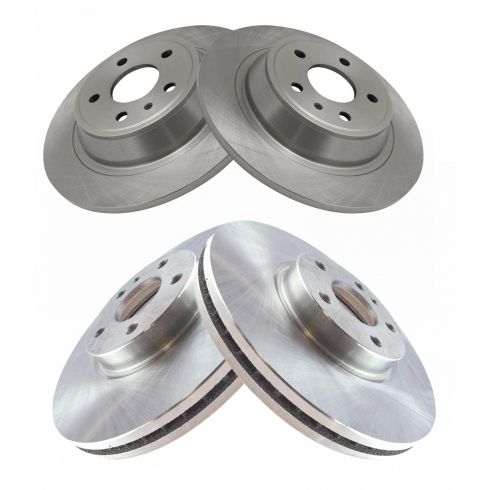 2013 2014 Ford Fusion Disc Brake Rotors and Free Pads 302mm Rotor Rear