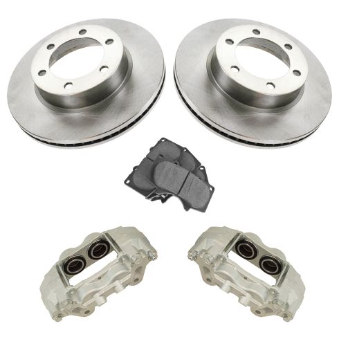 Toyota Sequoia Tundra Front Ceramic Brake Pad & Rotor Kit with Calipers