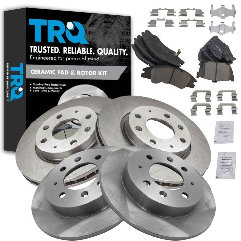 04 Spectra 2.0; 05-09 Spectra; 05-09 Spectra 5 Front & Rear Posi Ceramic Pad & Rotor Kit