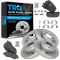 Chrysler Multifit Front & Rear Posi Metallic Brake Pad & Rotor Kit