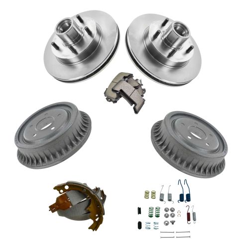 92-03 GM Mid Size PU w/2WD Front Rotor w/Prem Ceramic Pads w/Rear Drum, Shoes & Hardware Kit
