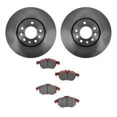 Brake Pad & Rotor Kit w/Brake Fluid & Cleaner