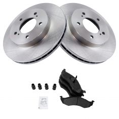 Brake Pad & Rotor Kit w/Brake Fluid & Cleaner