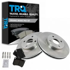 Brake Pad & Rotor Kit w/Brake Fluid & Cleaner