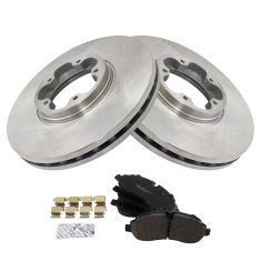 Brake Pad & Rotor Kit w/Brake Fluid & Cleaner