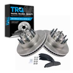 Brake Pad & Rotor Kit w/Brake Fluid & Cleaner