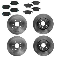 Brake Pad & Rotor Kit w/Brake Fluid & Cleaner