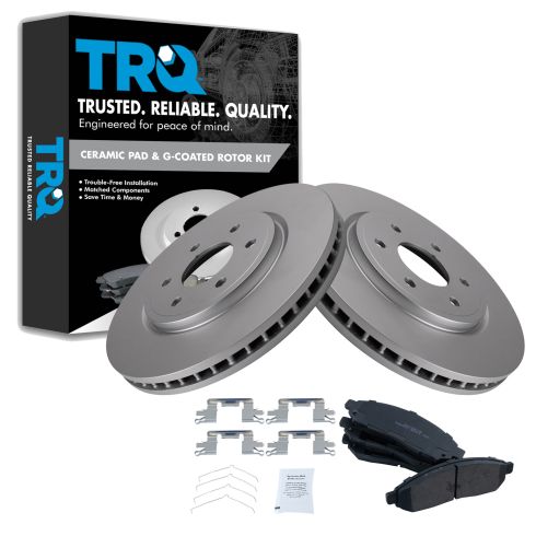 Nissan Suzuki Front Ceramic Brake Pad & Rotor Kit TRQ BKA23948