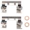Front Brake Pad, Rotor, Caliper & Hose Kit
