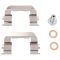Front Brake Pad, Rotor, Caliper & Hose Kit
