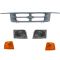 95-97 Ford Ranger Pickup Black Grille, Headlight, Parking Light Set