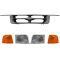 95-97 Ford Ranger Chrome/Argent Grille, Headlight, Parking Light Set