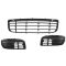 05-10 VW Jetta (8th Digit K) Lower Grille and Fog Light Cover Kit (Set of 3)