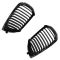 02-05 BMW 320i, 325i, 325Xi, 330i, 330Xi (4DR) Upper Chrome & Black Grille PAIR