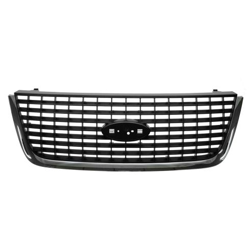03-06 Ford Expedition Upper Grille Gray w/ Chrome Molding