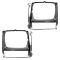 84-90 Jeep Cherokee; 86-90 Comanchee; 84-85 Wagoneer Headlight Bezel Chrome Pair