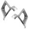 73-78 Chevy, GMC FS Truck, SUV Chrome and Silver Headlight Trim PAIR