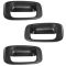 99-07 Chevy Silverado, GMC Sierra Black Textured Tailgate Handle Bezel (SET of 3)