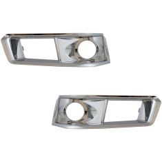 08-13 Cadillac CTS Sdn; 10-14 CTS Wgn; 11-14 CTS Cpe w/HID Front Bpr Mtd Chrome Fog Light Bezel PAIR