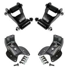 97-03 F150; 04 F150 Heritage Rear Leaf Spring Shackle Bracket & Hanger Kit 4pc