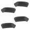 04-13 F150 New Body w/Tubular Step Bar/Running Board Molded Blk Plastic End Cap Set of 4 (Ford)