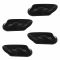 04-13 F150 New Body w/Tubular Step Bar/Running Board Molded Blk Plastic End Cap Set of 4 (Ford)