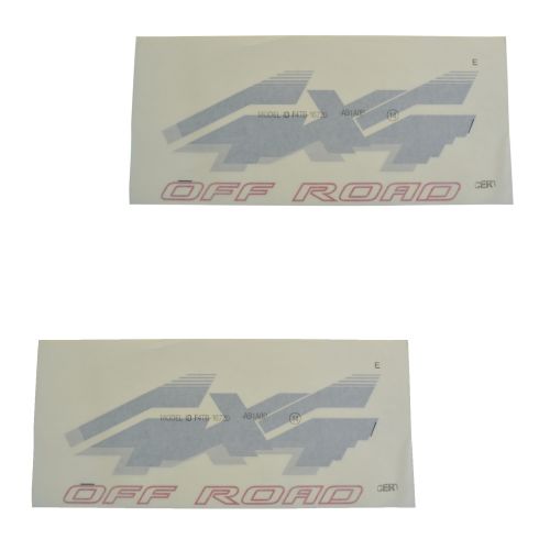 94-96 Ford F150; 94-97 F250, F350 Rear Bed Mounted Red & Black ~4x4 OFF ROAD~ Decal PAIR (Ford)