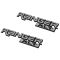 89-05 Ranger XLT Frt Fender Mtd Chrome & Black ~RANGER XLT~ Logoed Adhesive Nameplate Pair (Ford)