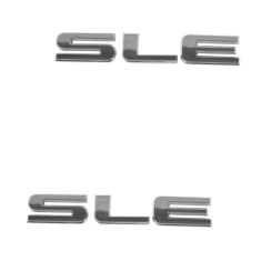 07-13 Sierra 1500; 07-14 2500, 3500 Tgte Mtd; 10-15 Terrain C Pil Mtd Chrome SLE Nameplate PAIR (GM)