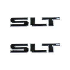 07-15 GMC Mid Size SUV, FS SUV C Pillar or Tailgate Mounted Chrome ~SLT~ Adh Nameplate Pair (GM)