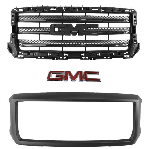 14-15 GMC Sierra 1500 (w/All Terrain Pkg) Chrome & Black w/PTM Surround Grille (w/GMC Emblem) (GM)