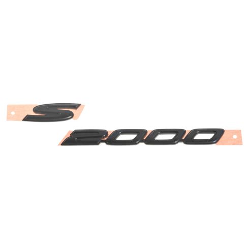 00-09 Honda S2000 Fender Mounted Black ~S2000~ Logoed Adhesive Nameplate Emblem LH = RH (Honda)