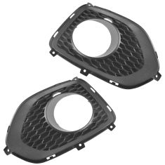 11-13 Kia Sorento Front Bumper Mounted Molded Black Plastic Driving Fog Light Bezel Pair(Kia)