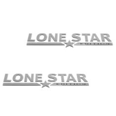 05-07 Ram 1500-3500 Frnt Dr or Tailgate Mtd Chrome ~LONE STAR EDITION~ Adh Nameplate PAIR (Mopar)