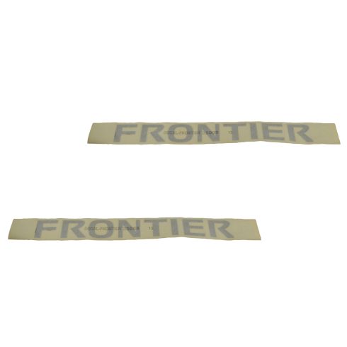 05-09 Nissan Frontier Roof Rack Side Rail Mounted Black ~FRONTIER~ Logoed Decal PAIR (Nissan)