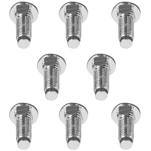 79-91 Toyota Pickup; 84-91 4Runner Chrome Front Bumper Carriage Bolt (8mm x 20mm) Set of 8 (Toyota)