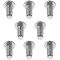 79-91 Toyota Pickup; 84-91 4Runner Chrome Front Bumper Carriage Bolt (8mm x 20mm) Set of 8 (Toyota)