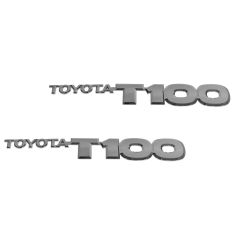 93-98 Toyota T100 Front Door Mounted Chrome ~TOYOTA T100~ Adhesive Nameplate PAIR (Toyota)