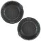 05-15 Tacoma; 00-06 Tundra Rear Bumper Mounted Textured Blk Plastic Dome Cap Bolt Cover PAIR (TY)