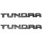 10-16 Toyota Tundra TRD-PRO Front Door Mounted Black ~TUNDRA~ Logoed Namplate Emblem Pair(Toyota)