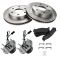 99-08  GM Pickup Van SUV Multifit Front Hubs, Premium Posi Ceramic Brake Pads, Brake Rotors Kit