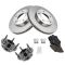 94-98 Ford Mustang Front Hubs, Ceramic Brake Pads, Brake Rotors Kit