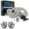 95-01 Buick, Chevy, Olds, Pontiac Multifit Front Hubs, Ceramic Brake Pads, Brake Rotors Kit