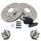 95-01 Buick, Chevy, Olds, Pontiac Multifit Front Hubs, Ceramic Brake Pads, Brake Rotors Kit