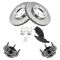 99-04 Ford Mustang Base, GT Front Hubs, Ceramic Brake Pads, Brake Rotors Kit