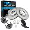 99-04 Ford Mustang Base, GT Front Hubs, Ceramic Brake Pads, Brake Rotors Kit