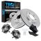 96-00 Town & Country, Caravan, Voyager Front Hubs, Ceramic Brake Pads, Brake Rotors Kit