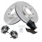 96-00 Town & Country, Caravan, Voyager Front Hubs, Ceramic Brake Pads, Brake Rotors Kit